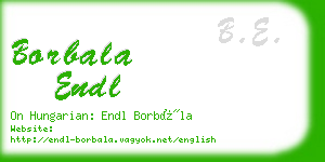 borbala endl business card